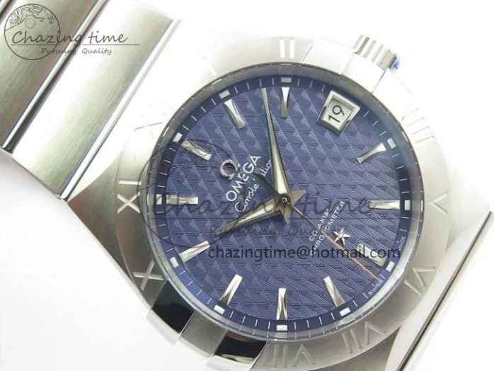 0205 SunProtective Constellation 38mm SS VSF 1:1 Best Edition Blue Textured Dial on SS Bracelet A8500 Super Clone 7917